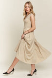 ADORA V-Neck Cap Sleeve Dress - Trendsi