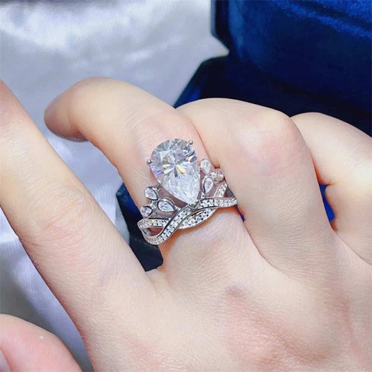 5 Carat Moissanite 925 Sterling Silver Ring - Trendsi - Flyclothing LLC