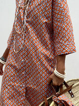Full Size Printed Button-Down Midi Dress Plus Size - Trendsi - Flyclothing LLC