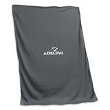 Adelphi U Charcoal Sweatshirt Blanket (Screened) - Logo Brands - Flyclothing LLC