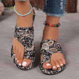 Toe Loop Flats Sandals - Trendsi