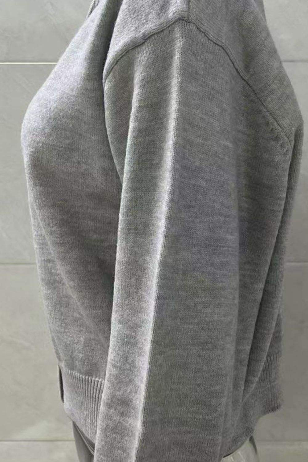 Button Down Long Sleeve Cardigan - Trendsi - Flyclothing LLC