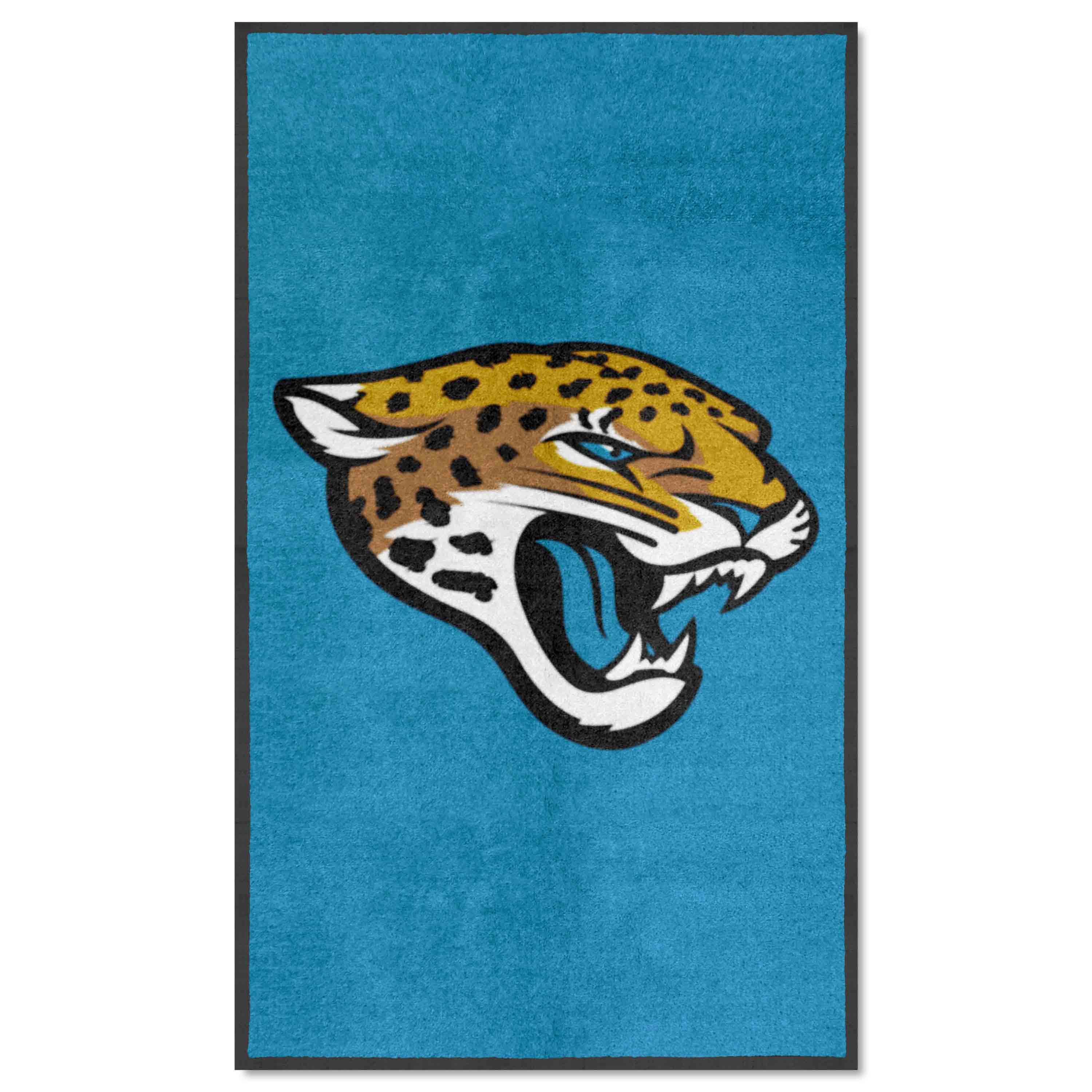 Jacksonville Jaguars 3X5 High-Traffic Mat with Durable Rubber Backing - Portrait Orientation - Jacksonville Jaguars