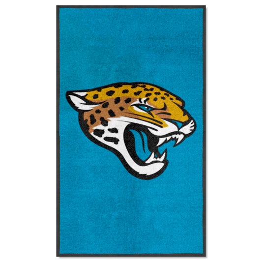 Jacksonville Jaguars 3X5 High-Traffic Mat with Durable Rubber Backing - Portrait Orientation - Jacksonville Jaguars