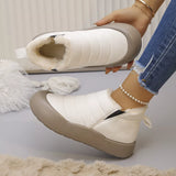 Warm Plush Lined Ankle Boots - Trendsi - Flyclothing LLC