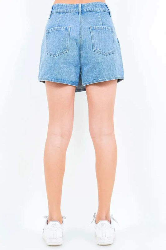 American Bazi Cargo Pocket Denim Skort - Trendsi - Flyclothing LLC