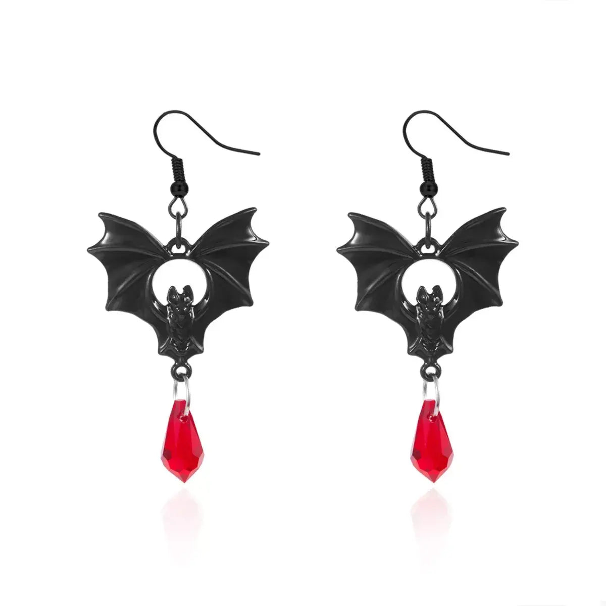 Gothic Bat Drop Earrings - Trendsi - Flyclothing LLC