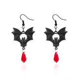 Gothic Bat Drop Earrings - Trendsi - Flyclothing LLC