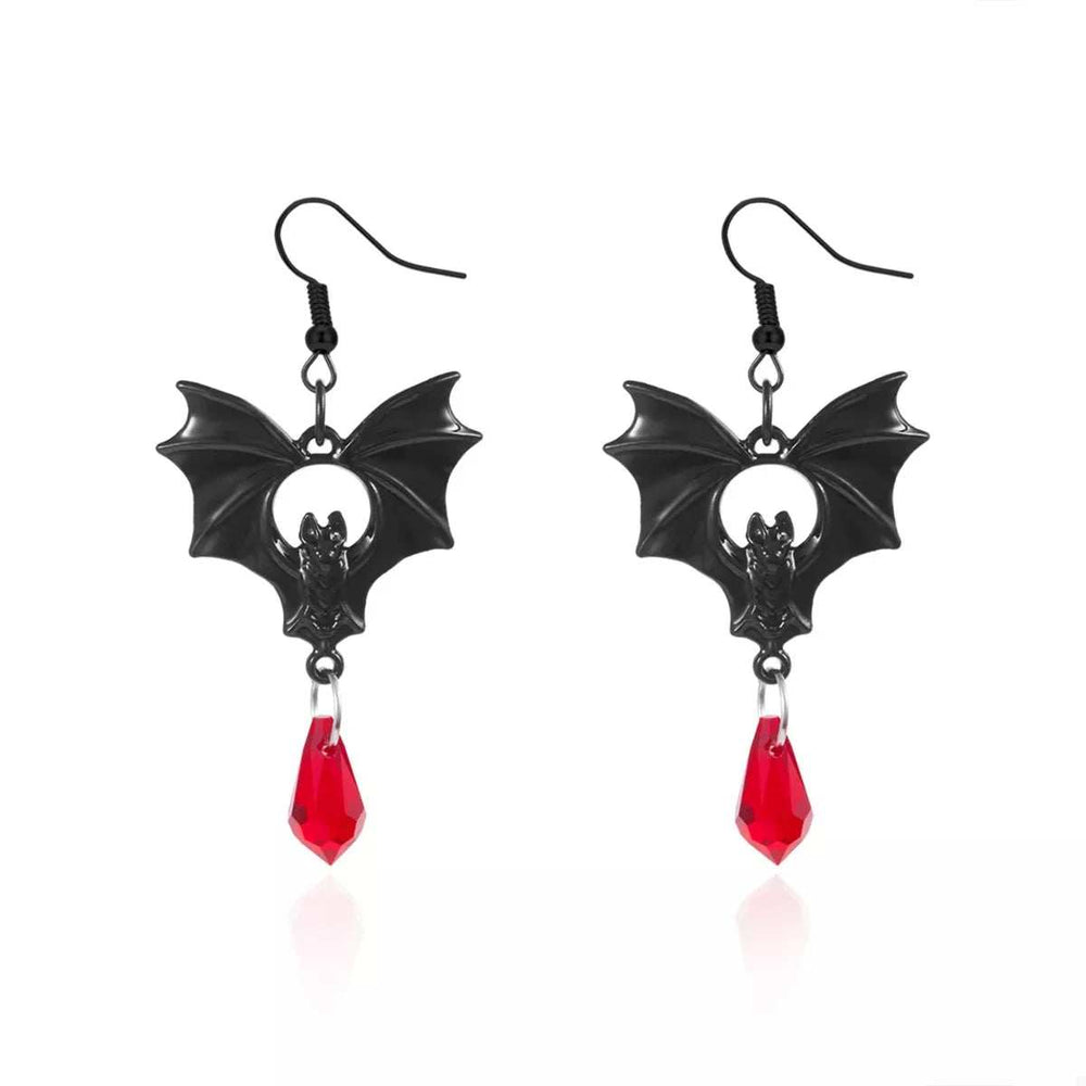 Gothic Bat Drop Earrings - Trendsi - Flyclothing LLC