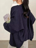 Open Front Oversized Knit Cardigan - Trendsi - Flyclothing LLC