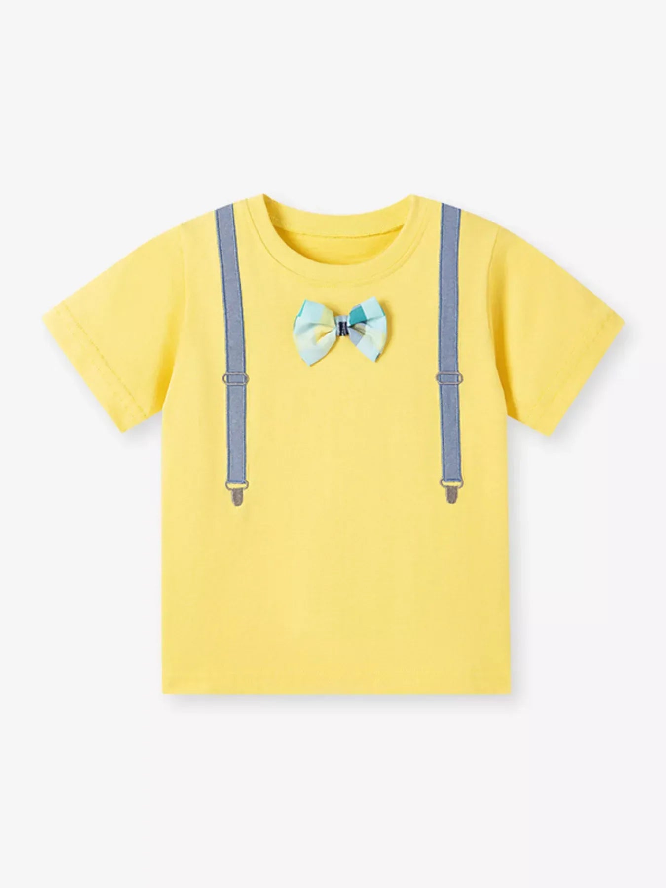Children's Bow Embroidered Round Neck T-Shirt - Trendsi - Flyclothing LLC