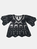 Lace Round Neck Cover-Up - Trendsi
