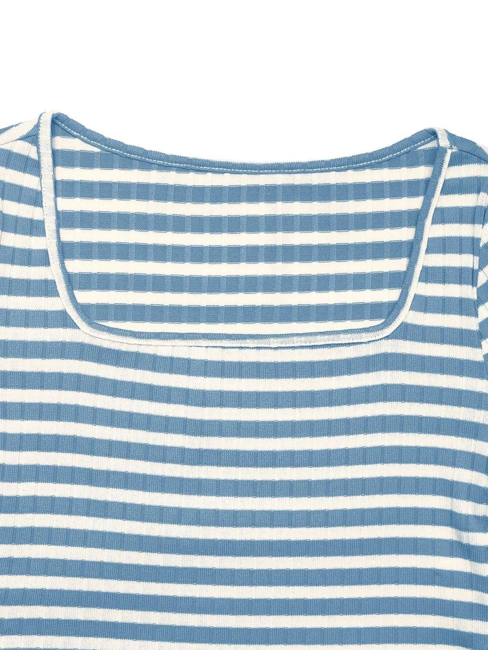 Striped Square Neck Long Sleeve Top and Pants Lounge Set - Trendsi - Flyclothing LLC