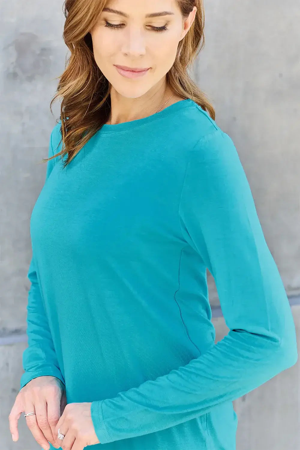 Basic Bae Full Size Round Neck Long Sleeve Top - ShopBasicbae - Flyclothing LLC