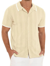 Men's Full Size Button Down Short Sleeve Shirt Plus Size - Trendsi - Flyclothing LLC