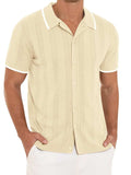 Men's Full Size Button Down Short Sleeve Shirt Plus Size - Trendsi - Flyclothing LLC
