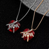 Heart-Shaped MOM Pendant Necklace - Trendsi - Flyclothing LLC