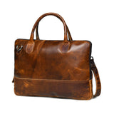 Modernist Leather Laptop Bag- Brown - Classy Leather Bags - Flyclothing LLC