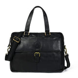 The Modern Briefcase Black - Classy Leather Bags - Flyclothing LLC