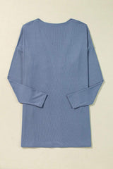 Slit Open Front Long Sleeve Cover Up - Trendsi - Flyclothing LLC