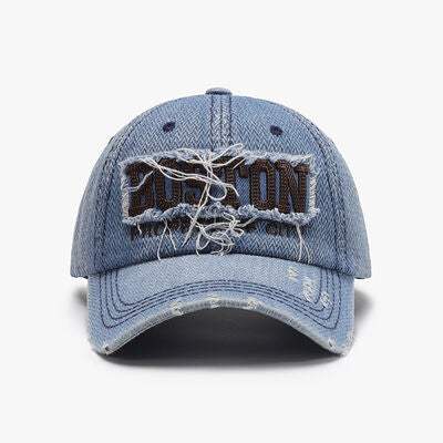 Letter Adjustable Cotton Baseball Cap - Trendsi - Flyclothing LLC