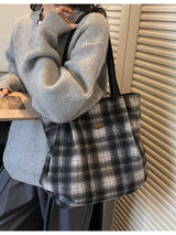 Plaid Pattern Casual Tote Bag - Trendsi - Flyclothing LLC