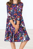 Fangtastic 3/4 Sleeve Pocket Twirl Dress - Mila & Rose ® - Flyclothing LLC