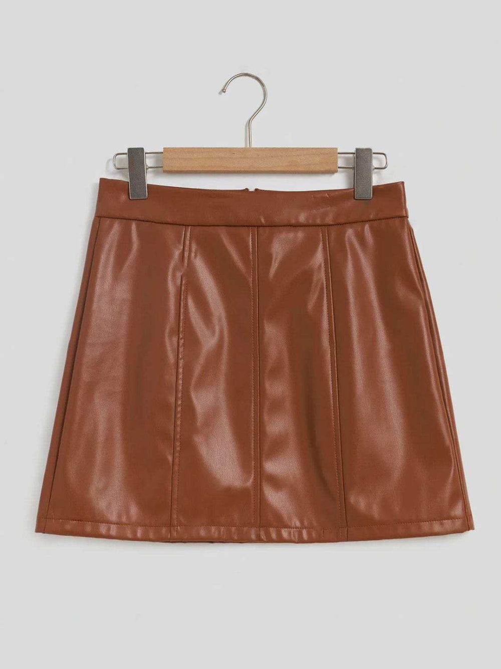 Mini Skirt with Zipper - Trendsi - Flyclothing LLC