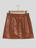 Mini Skirt with Zipper - Trendsi