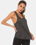 Full Size Scoop Neck Wide Strap Active Tank - Trendsi