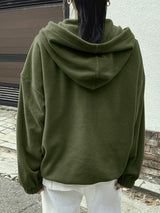 Mountain Quarter Zip Long Sleeve Hoodie - Trendsi - Flyclothing LLC