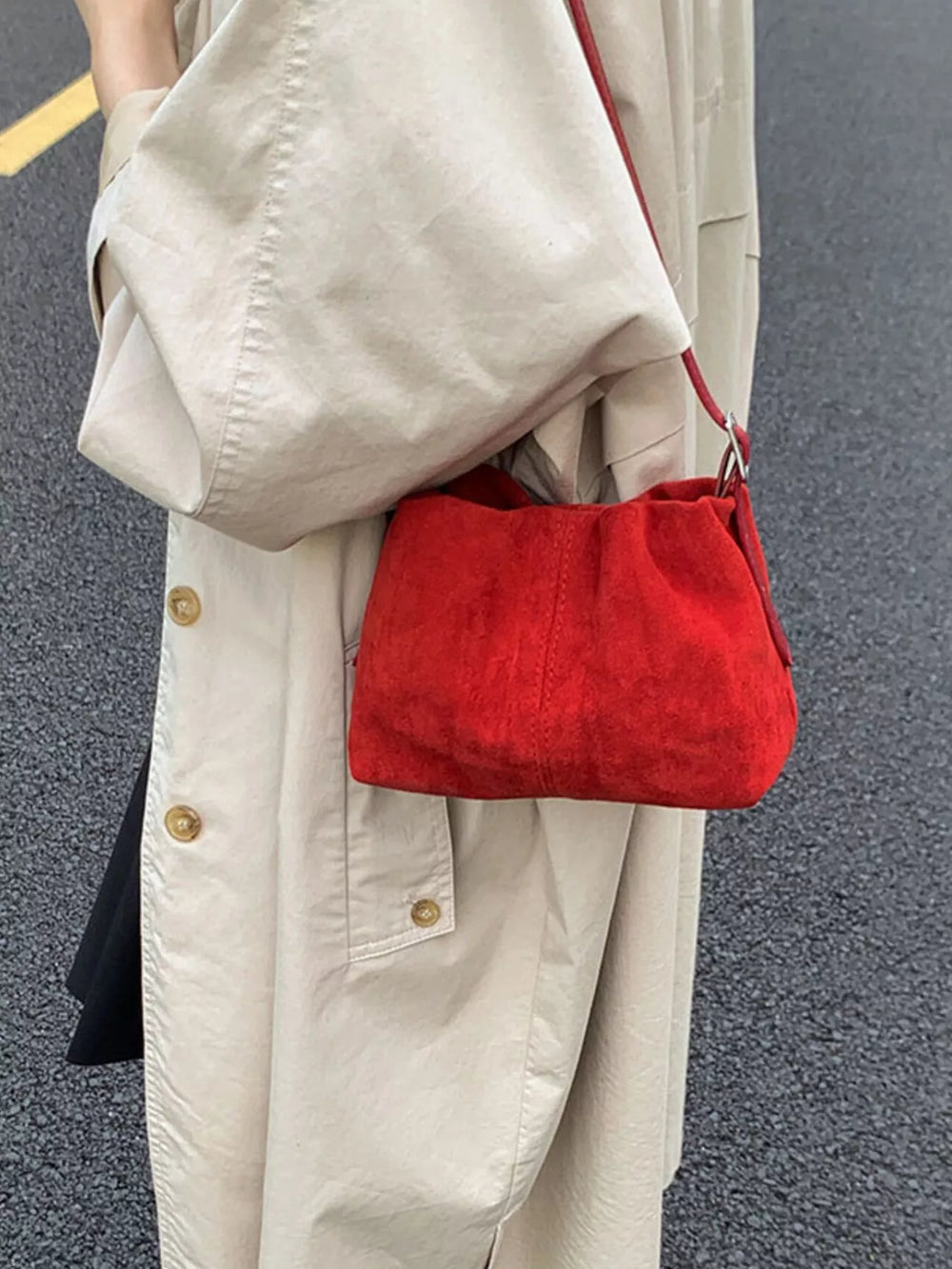 Suede Adjustable Strap Crossbody Bag - Trendsi - Flyclothing LLC