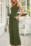 Full Size Scoop Neck Wide Strap Jumpsuit - Trendsi