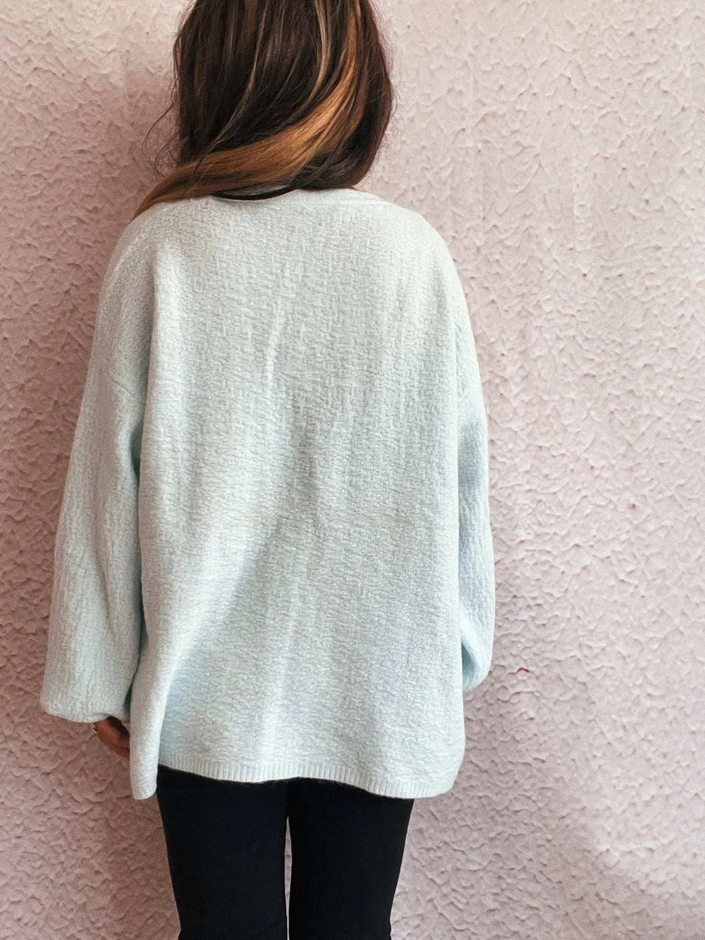 Open Front Long Sleeve Cardigan - Trendsi - Flyclothing LLC