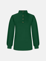 Full Size Mock Neck Long Sleeve T-Shirt - Trendsi - Flyclothing LLC