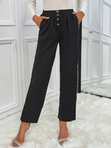High Waist Wide Leg Pants - Trendsi - Flyclothing LLC