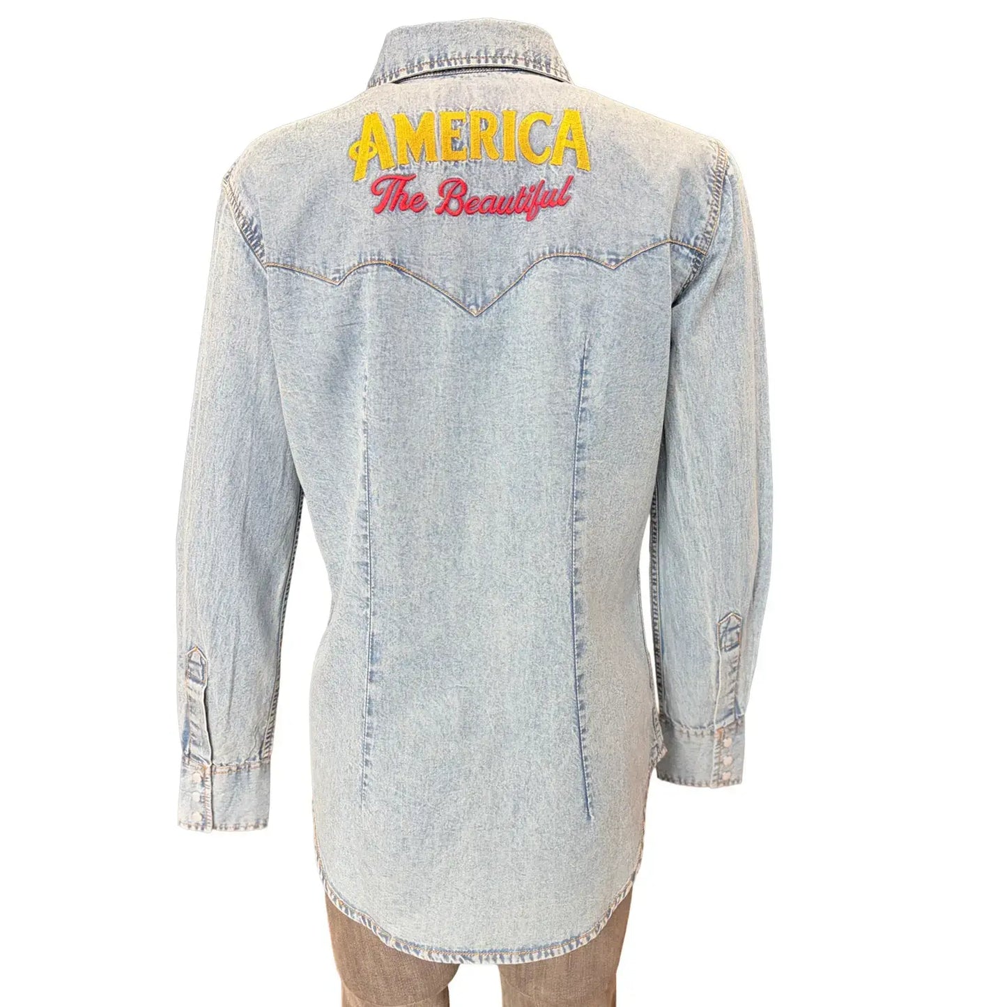 Rockmount Ranch Wear womens usa 250th america the beautiful embroidered western shirt - Rockmount Clothing - Flyclothing LLC