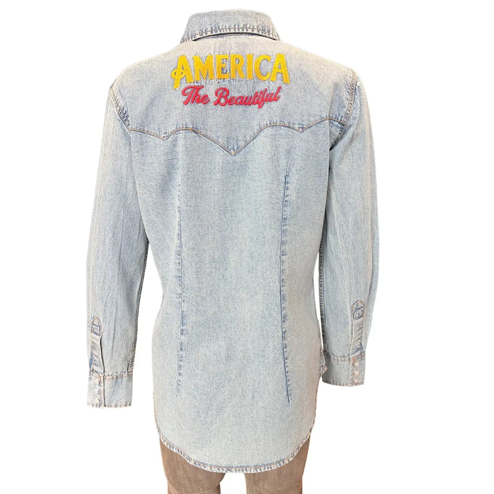 Rockmount Ranch Wear womens usa 250th america the beautiful embroidered western shirt - Rockmount Clothing - Flyclothing LLC