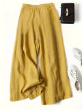 Full Size Half Elastic Waist Wide Leg Pants - Trendsi - Flyclothing LLC