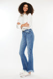 Kancan High Rise Frayed Hem Jeans - Trendsi