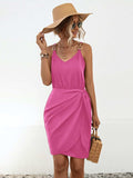Twisted V-Neck Sleeveless Mini Dress - Trendsi - Flyclothing LLC