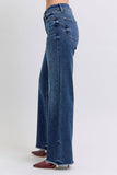 Judy Blue Full Size Raw Hem Mid Rise Jeans - Trendsi