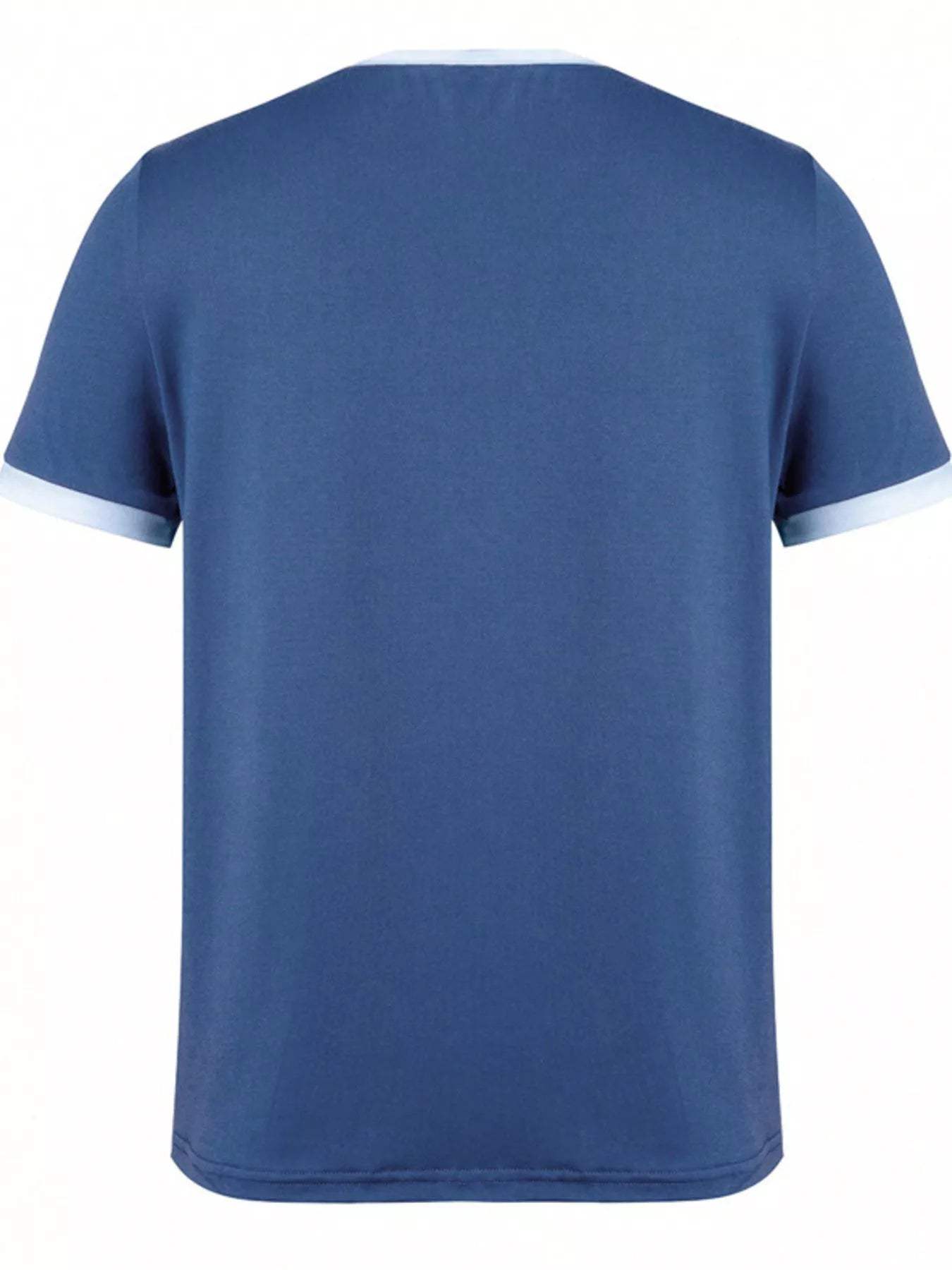 Casual Contrast Trim Short Sleeve T-Shirt - Trendsi - Flyclothing LLC