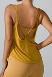 Crisscross Round Neck Active Tank - Trendsi