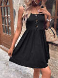 Scoop Neck Wide Strap Mini Tank Dress - Trendsi - Flyclothing LLC