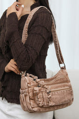 Adjustable Strap Denim Crossbody Bag - Trendsi - Flyclothing LLC