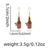 Cowboy Hat & Bottle Dangle Earrings - Trendsi - Flyclothing LLC