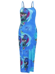 Printed Spaghetti Strap Cami Dress - Trendsi