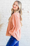 And The Why Textured V Neck Blouse Top - Trendsi