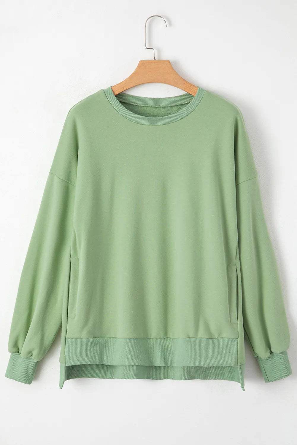 Round Neck Long Sleeve Sweatshirt - Trendsi - Flyclothing LLC